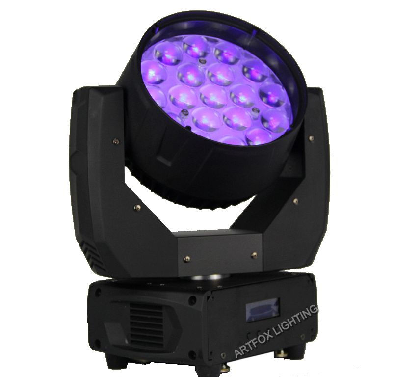 LED Moving Head:19x12w Osram Quad LEDs, Wash Beam 2-in-1